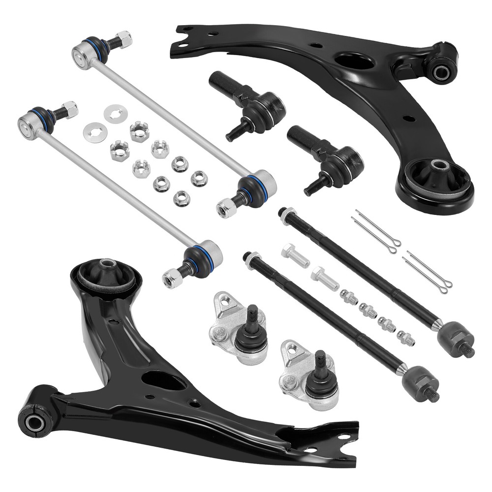 Fit For 2009-2013 Toyota Corolla 10Pieces Front Sway Bar Control Arm Tie Rod End