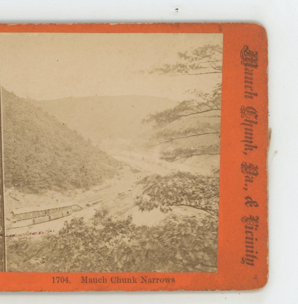 Narrows Mauch Chunk PA Pennsylvania C.W. Woodward Stereoview