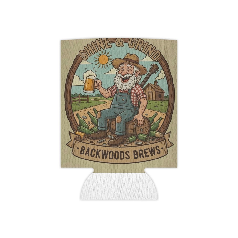 Beer Koozie | Hillbilly Backwoods Brews Can Cooler | Premium Koozie