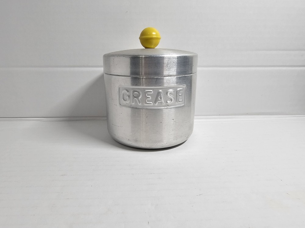 VINTAGE Turner Specialty Grease Container Canister With Strainer Lid Aluminum