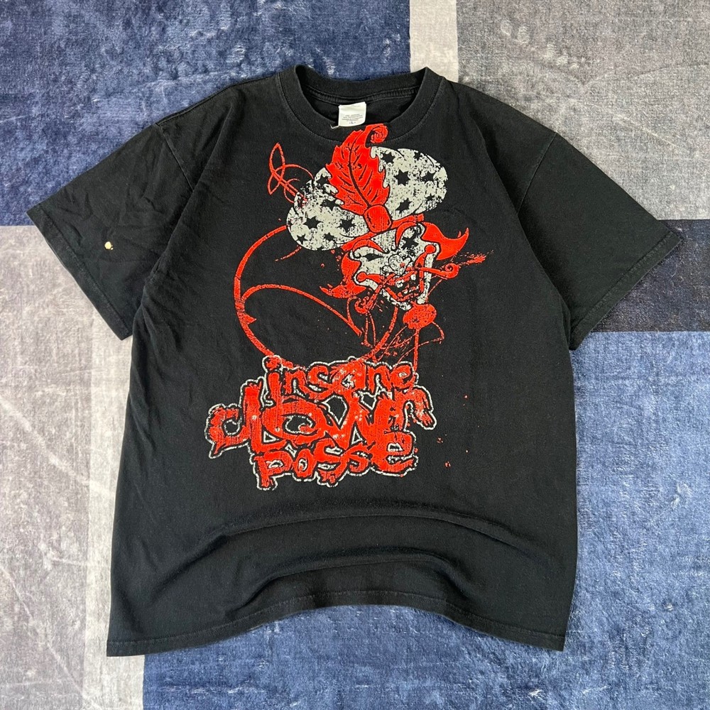 Y2K Insane Clown Posse ICP The Great Milenko Black Graphic T-Shirt Large Anvil
