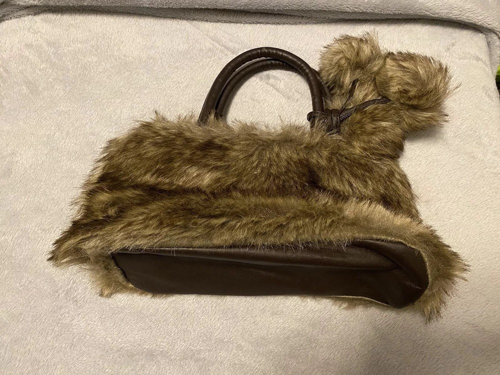 Trashed Hype Faux Fur Y2k Fluffy Mini bag 💼 Clutch Hand Bag