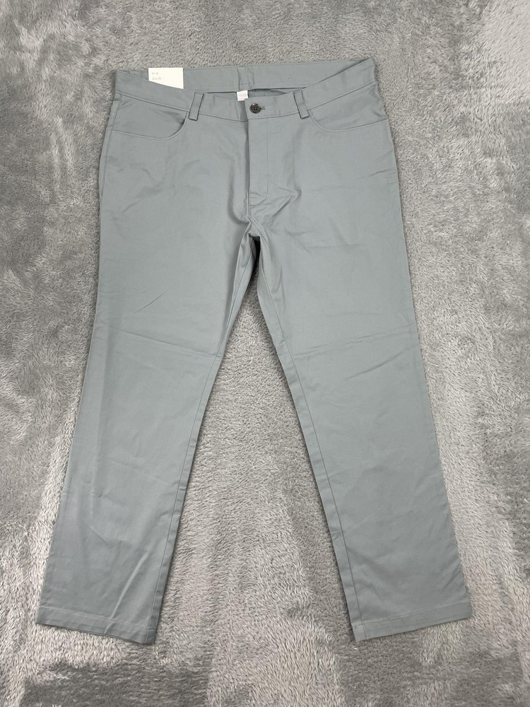Calvin Klein Slim Fit Chino Pants Mens 36x30 Gray Stretch Tapered Leg Casual