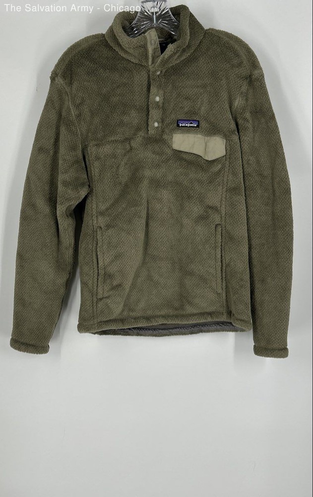 Patagonia Womens Beige Long Sleeve Fleece Pullover Sweater Size Medium