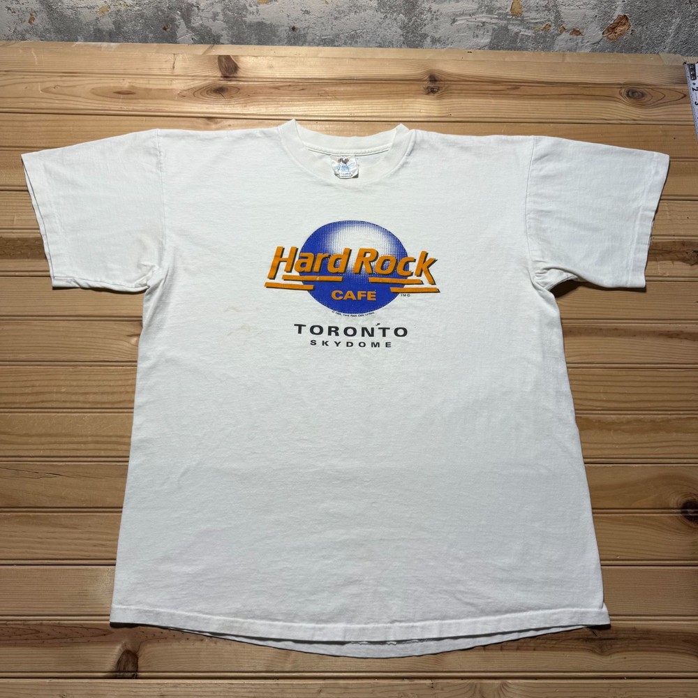 Vintage 1989 Hard Rock Cafe Toronto Skydome Graphic Souvenir T-Shirt Men's XL