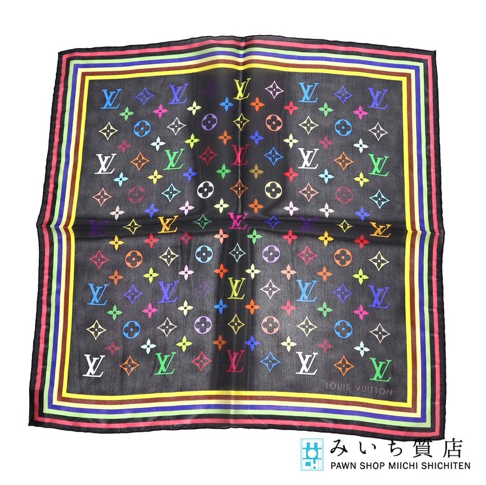 Louis Vuitton Monogram Silk Scarf M71912 Multi-Color Pre-Owned