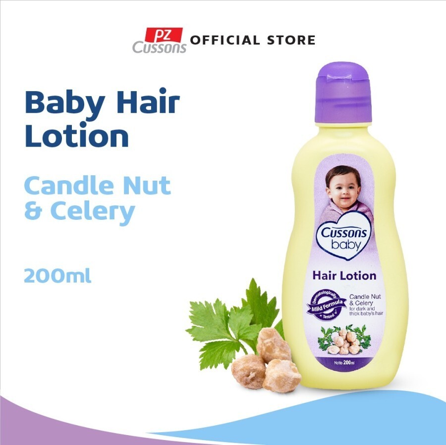 Cussons Baby 200ml Hair Lotion with Celery & Candlenut for Growth Nourishment & Thickening