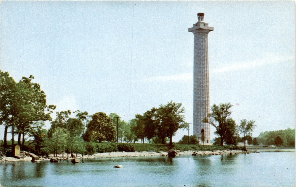 PERRY MONUMENT, South Bass Island, Put-In-Bay, Commodore Perry, Postcard