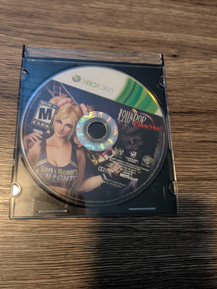 Microsoft Xbox 360 Lollipop Chainsaw Disc Only Tested Working