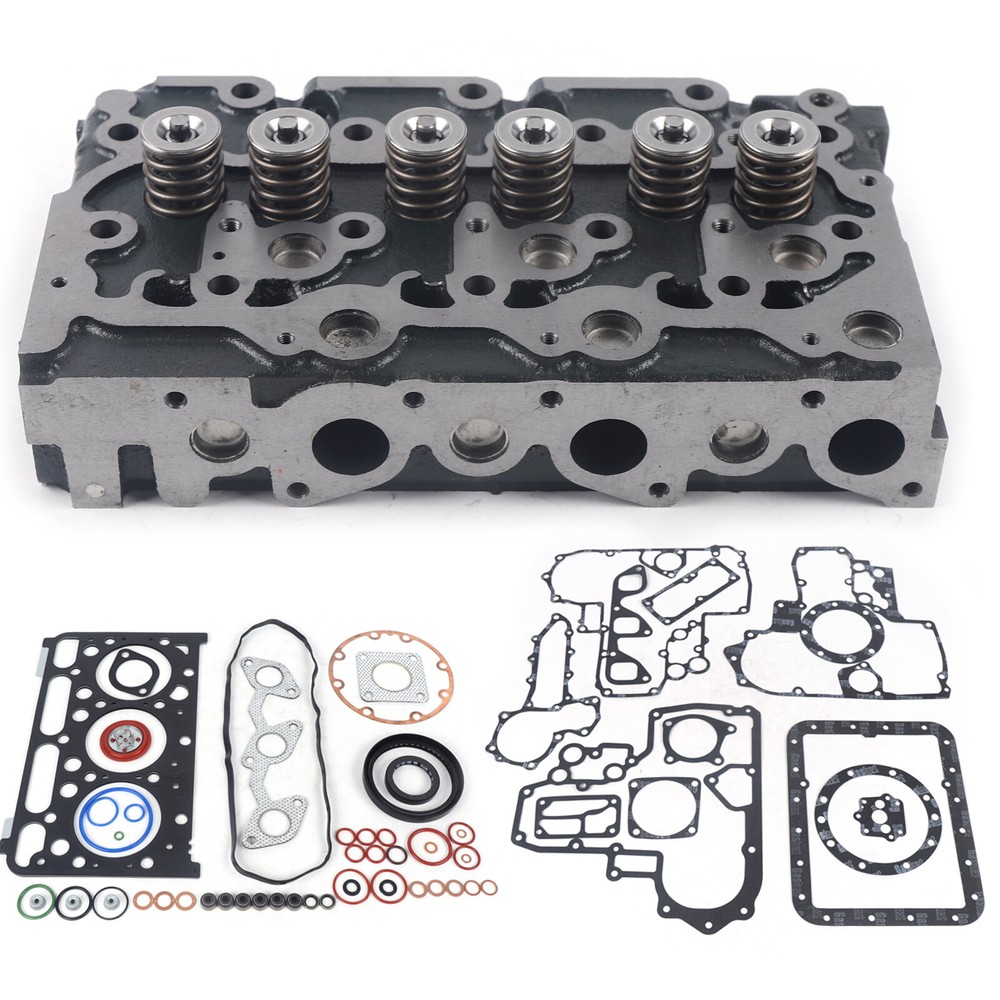 Kubota KX91-3 Excavator Cylinder Head & Full Gasket Set Assembly