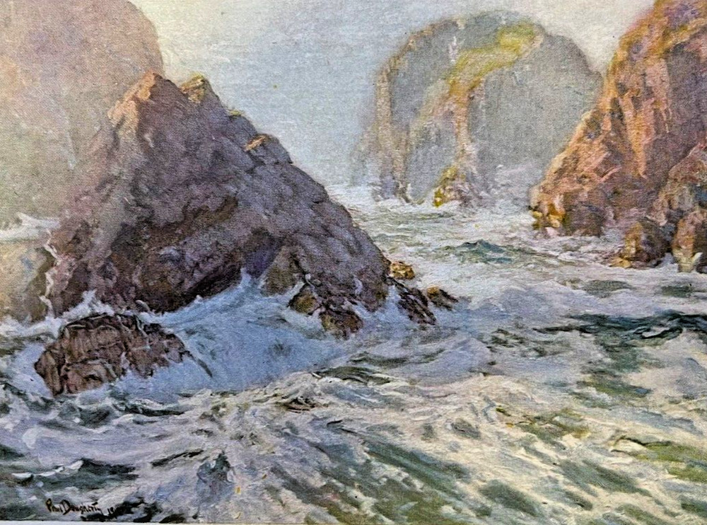 1911 Vintage Magazine Illustration An Isle of the Sea by Paul Daugherty