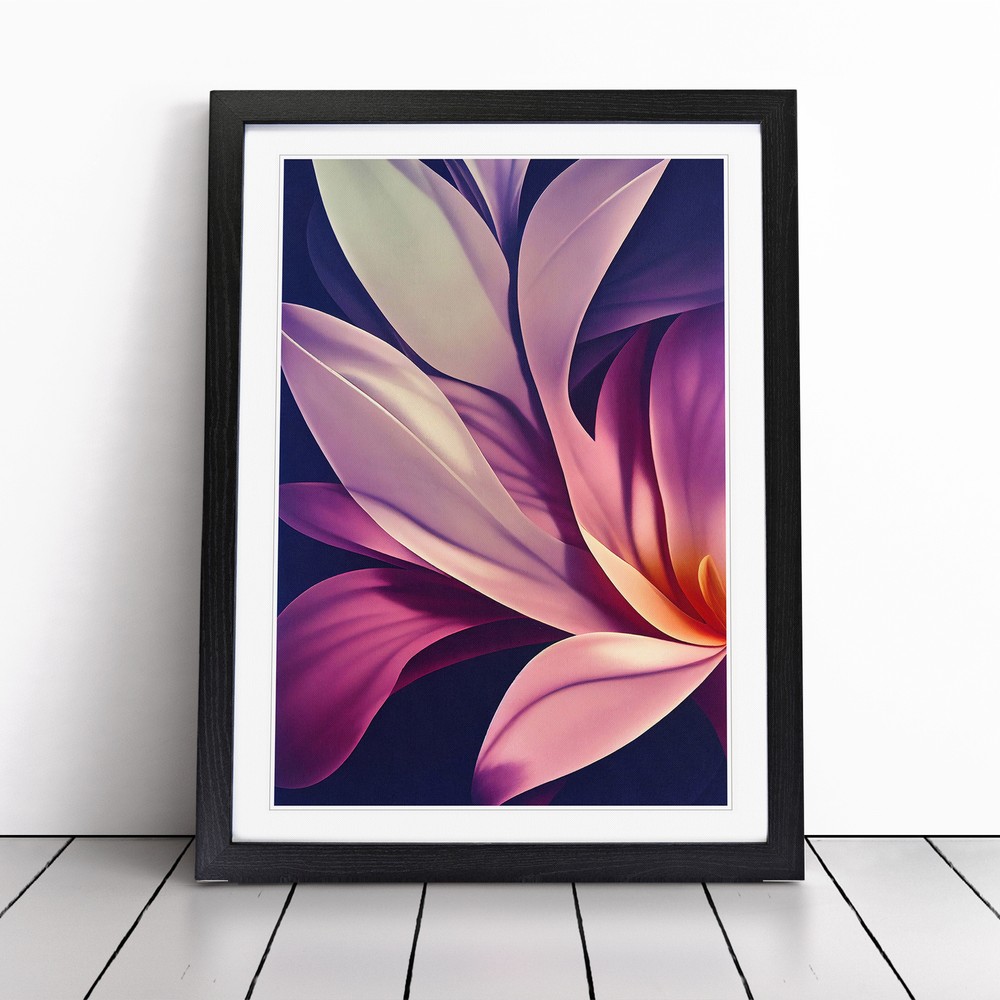 Abstract Flower No.5 Wall Art Print Framed Canvas Picture Poster Decor