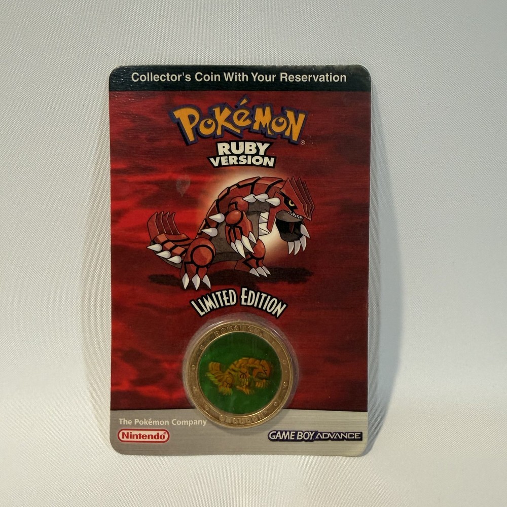Pokemon Ruby Version Limited Edition Collectors Coin Nintendo Promo Sealed