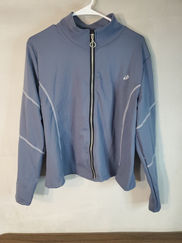 Body Instinct Womens Activewear Fitted Full Zip Jacket Women's Size 2X Cropped