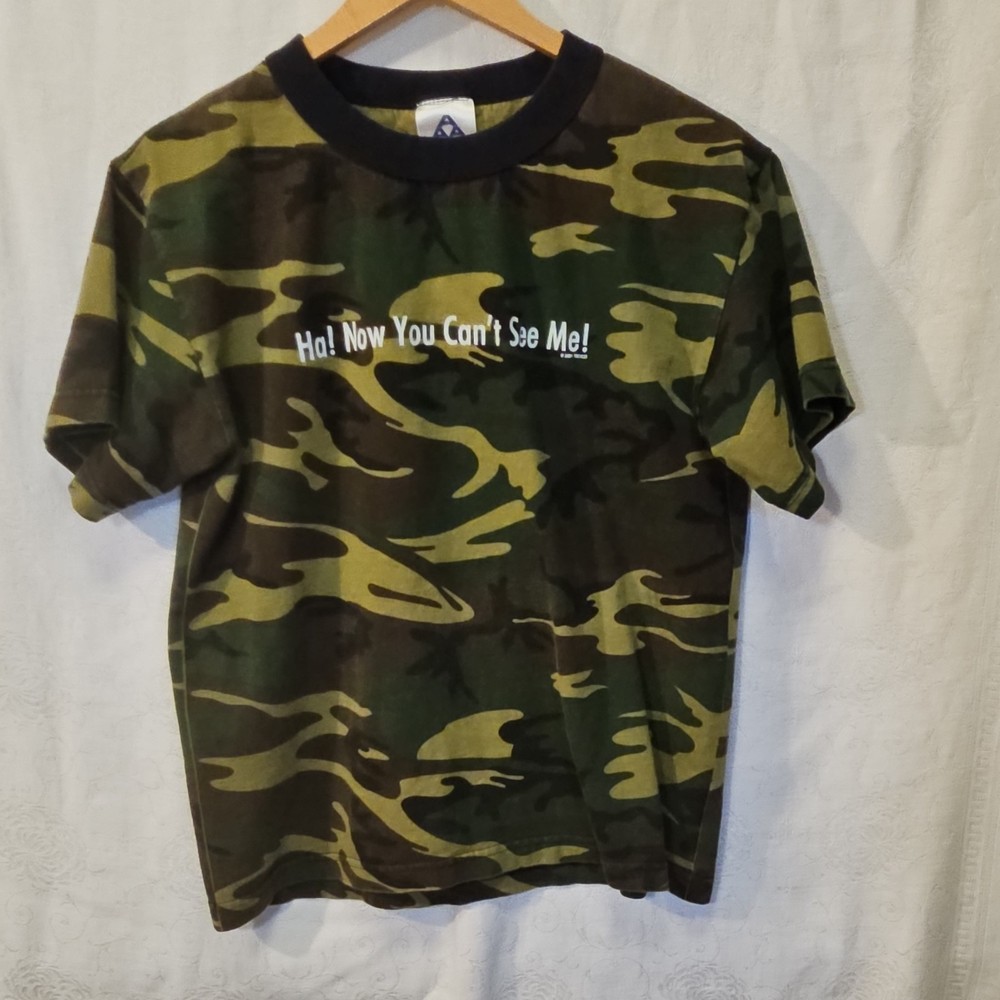 VTG Alstyle Men's Camouflage Logo Crew Neck Short Sleeve T-Shirt Size M
