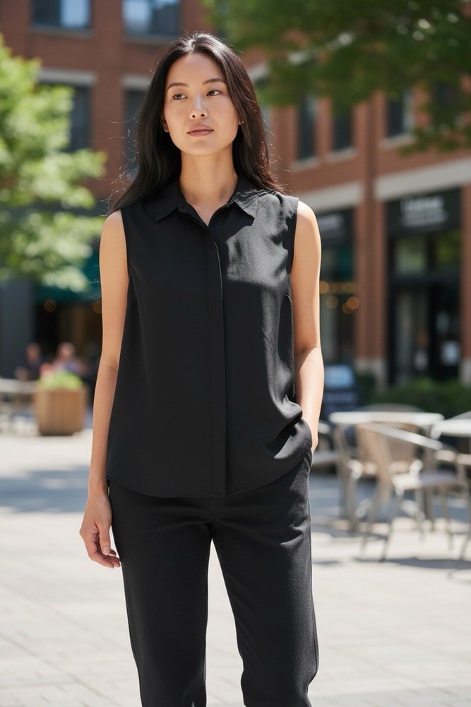 Theory Black Blouse Size L