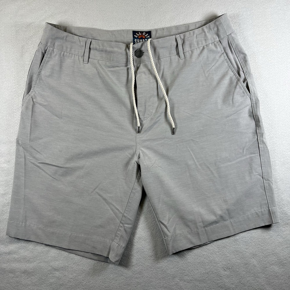 Faherty Men's Ice Gray All Day Shorts Chino Golf 9