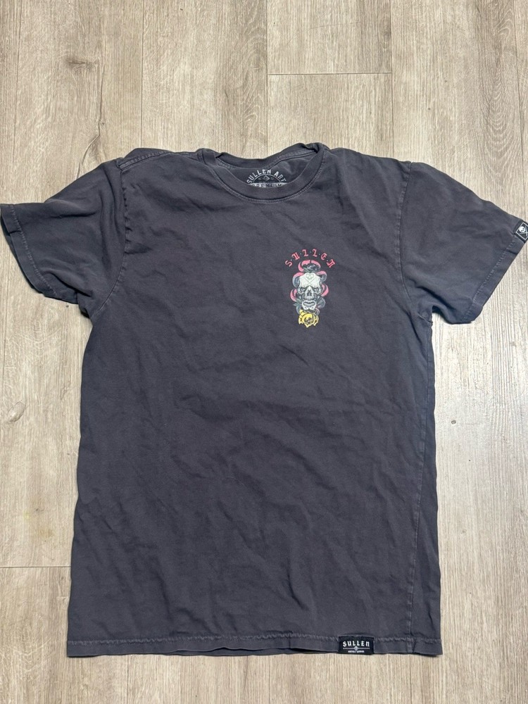 Sullen Clothing Graphic Tee Skull Snake Rose Black Streetwear Shirt