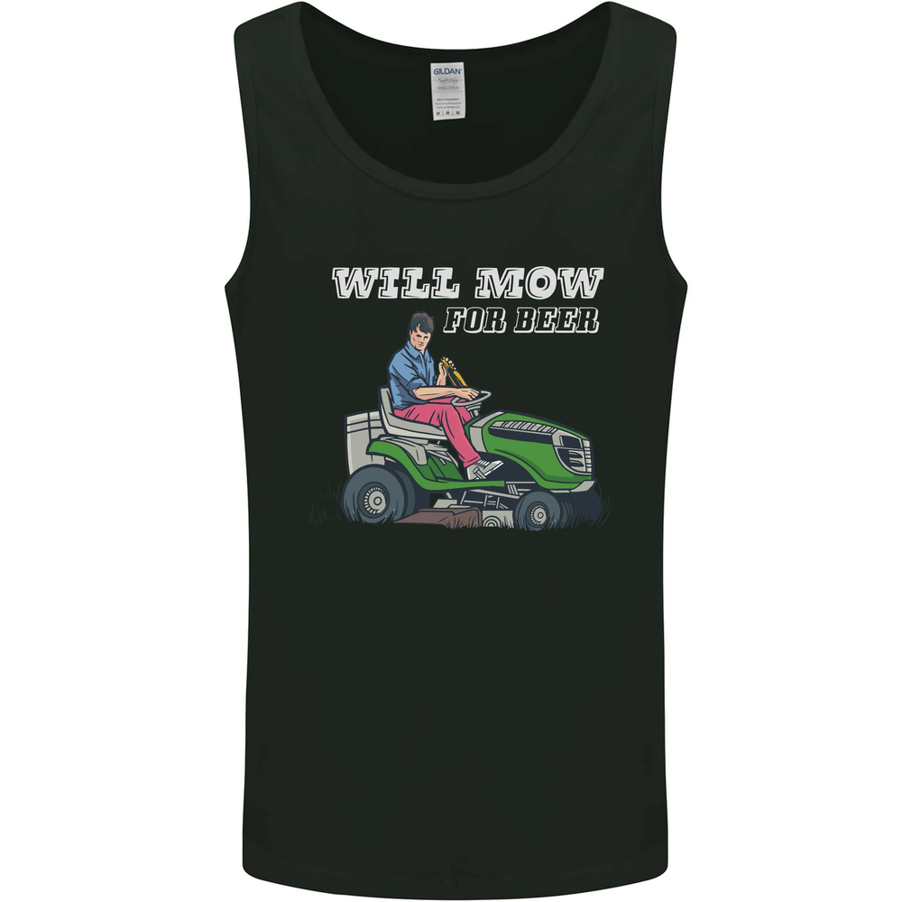 Mo the Lawn For Beer Humor Mens Vest Tank Top