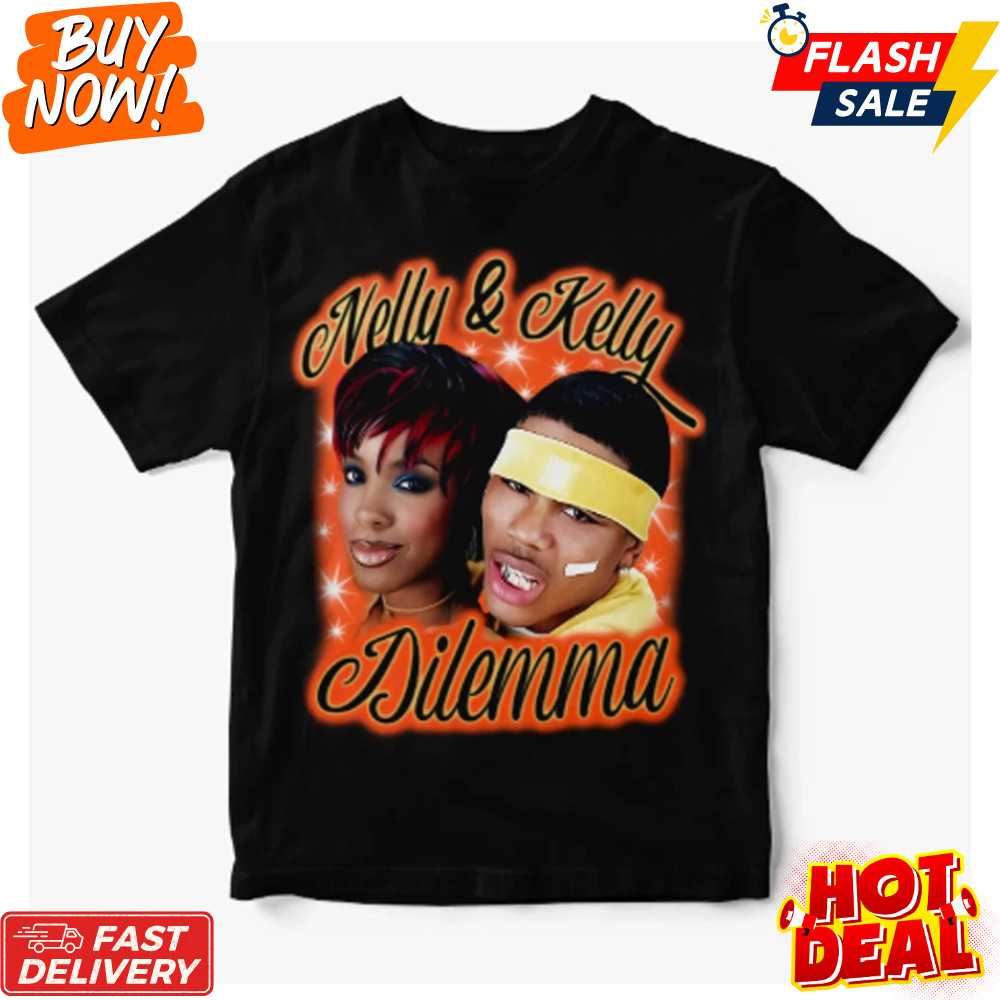 Kelly Rowland Nelly Dilemma Song Inspired Black Unisex T-Shirt S-5XL Fast Ship🔥