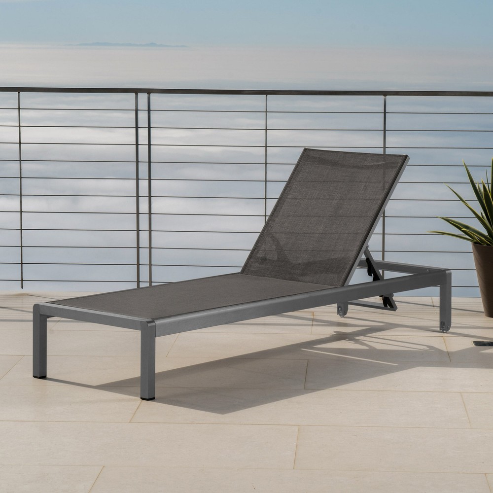 Cape Coral Grey Chaise Lounge for Stylish Outdoor Patio Comfort