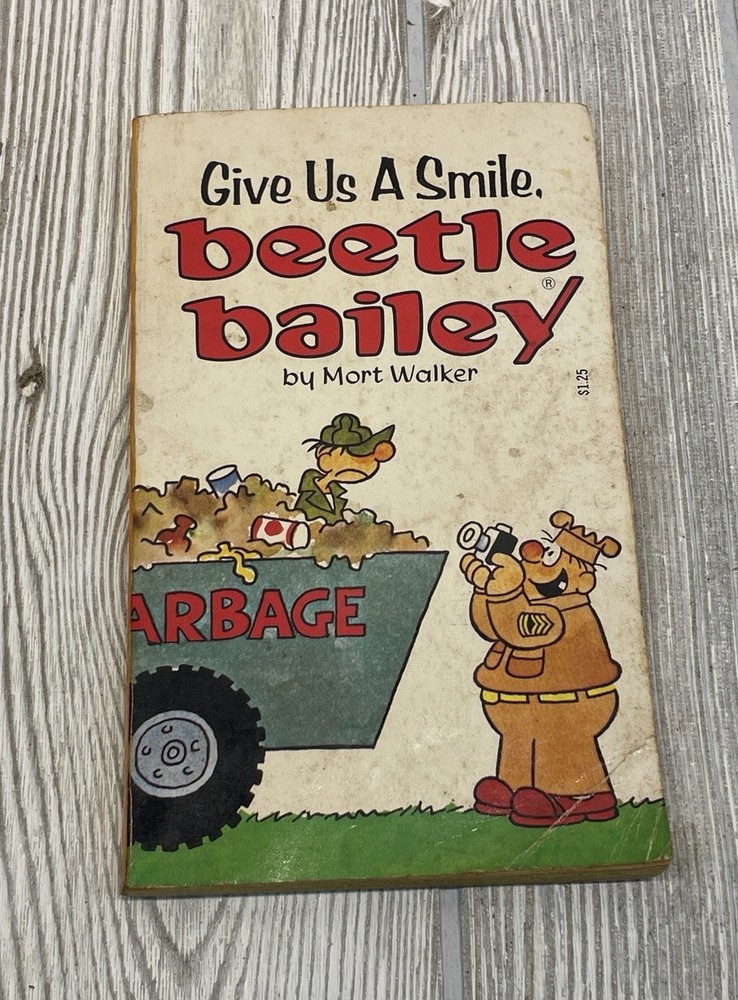 Give Us a Smile, Beetle Bailey Vintage 1979 Paperback Mort Walker Camp Swampy