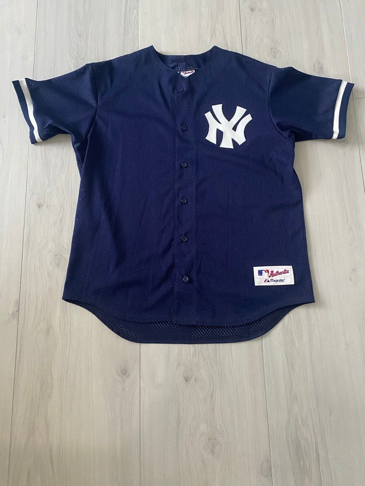 Vintage NY Yankee Authentic Majestic Navy jersey Mens Size L