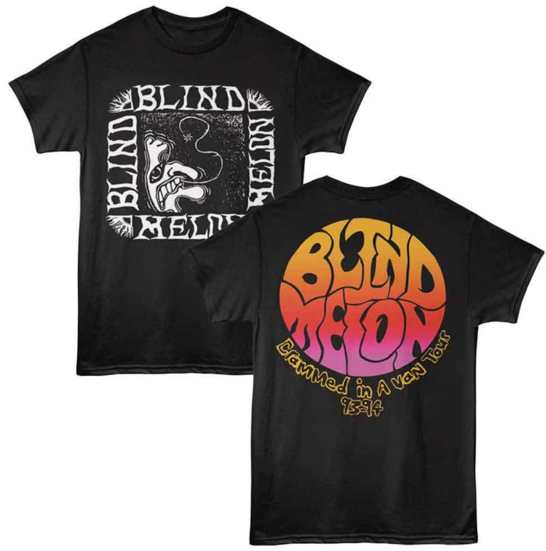 Blind Melon Crammed In A Van F/B Black T-Shirt