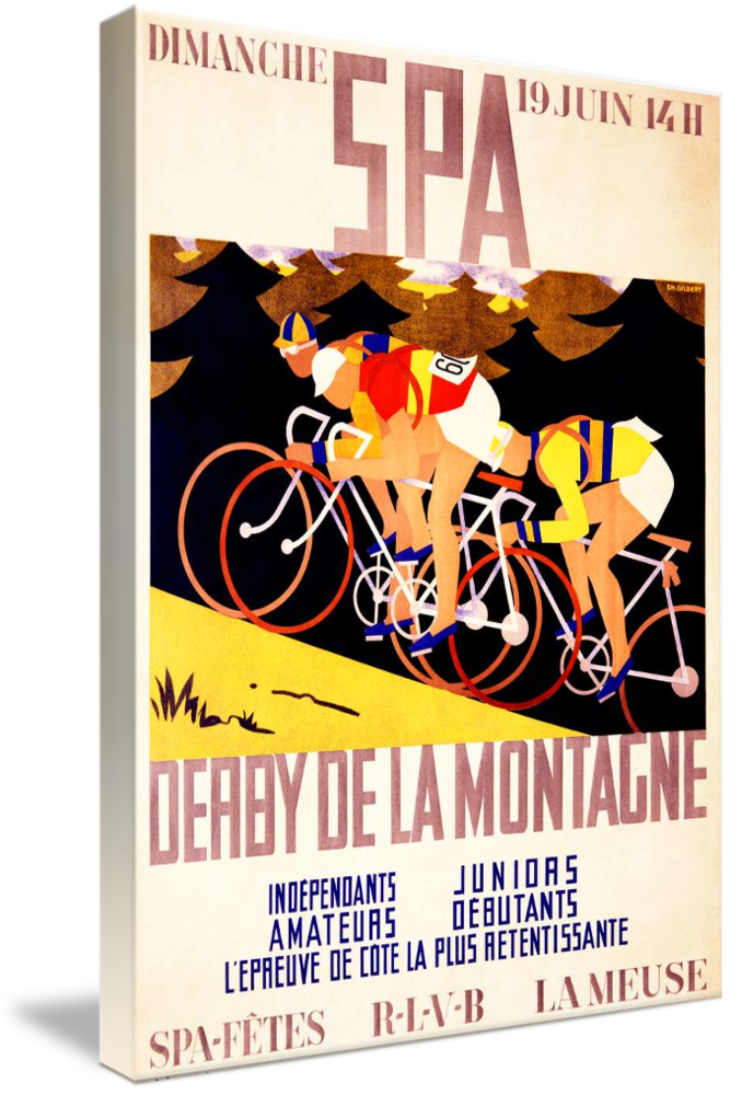 Canvas Art - Derby de la Montagne Bicycle Vintage Advertisement,