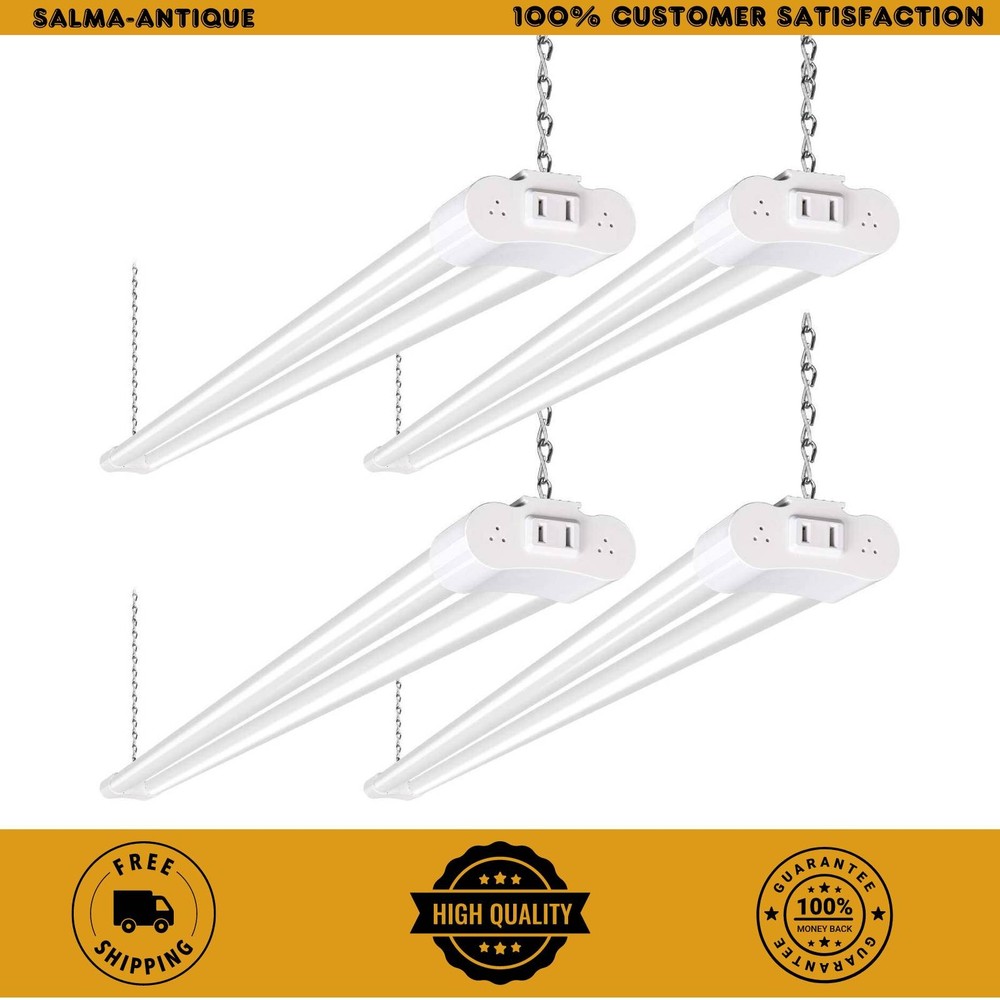 4 Pack 4FT LED Shop Light, Linkable Utility Shop Lights, 42W, 5000K Daylight