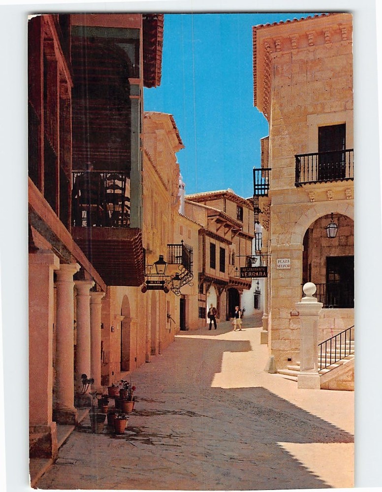 Postcard Calle Mayor Pueblo Español Palma Spain