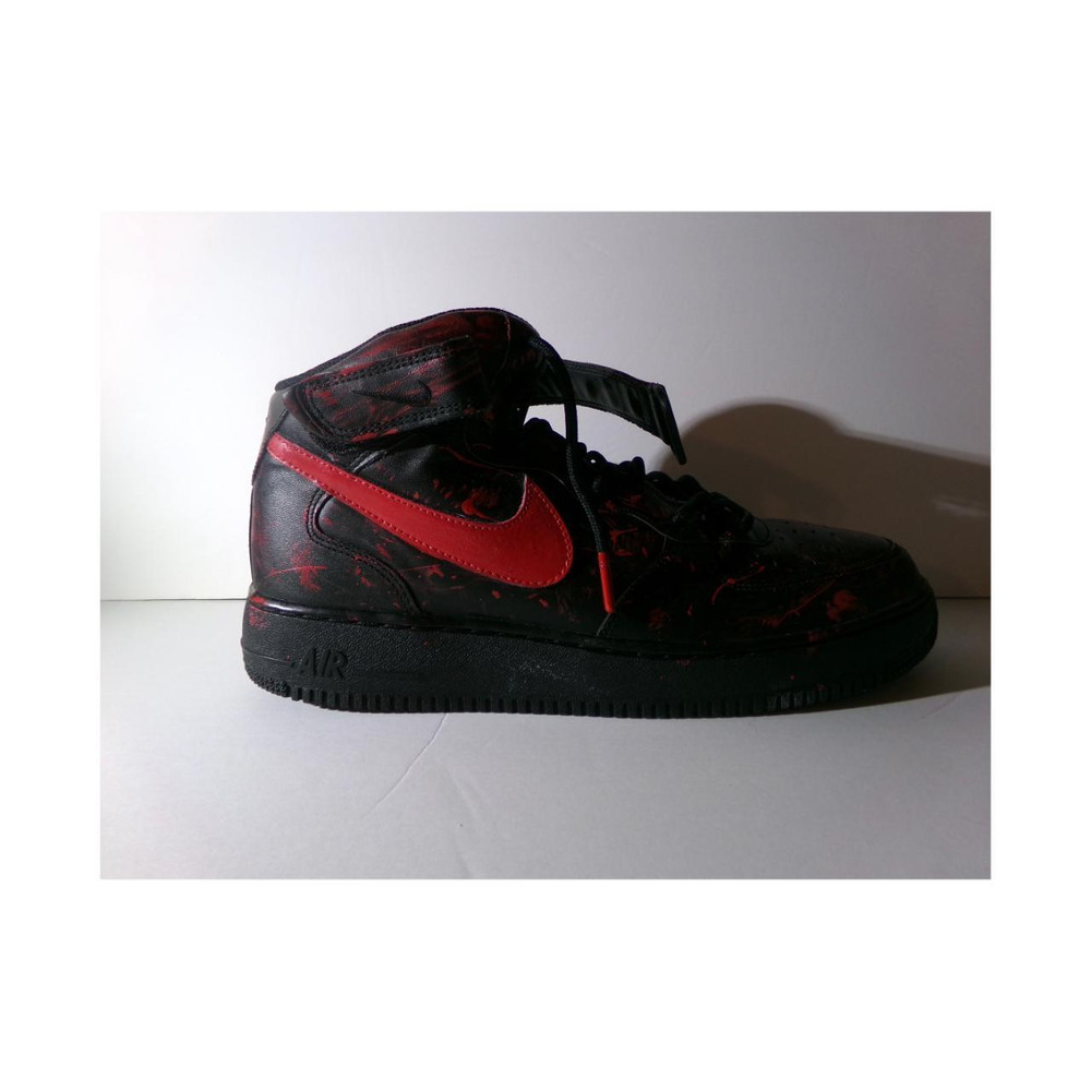 CUSTOM black air force 1 high top
