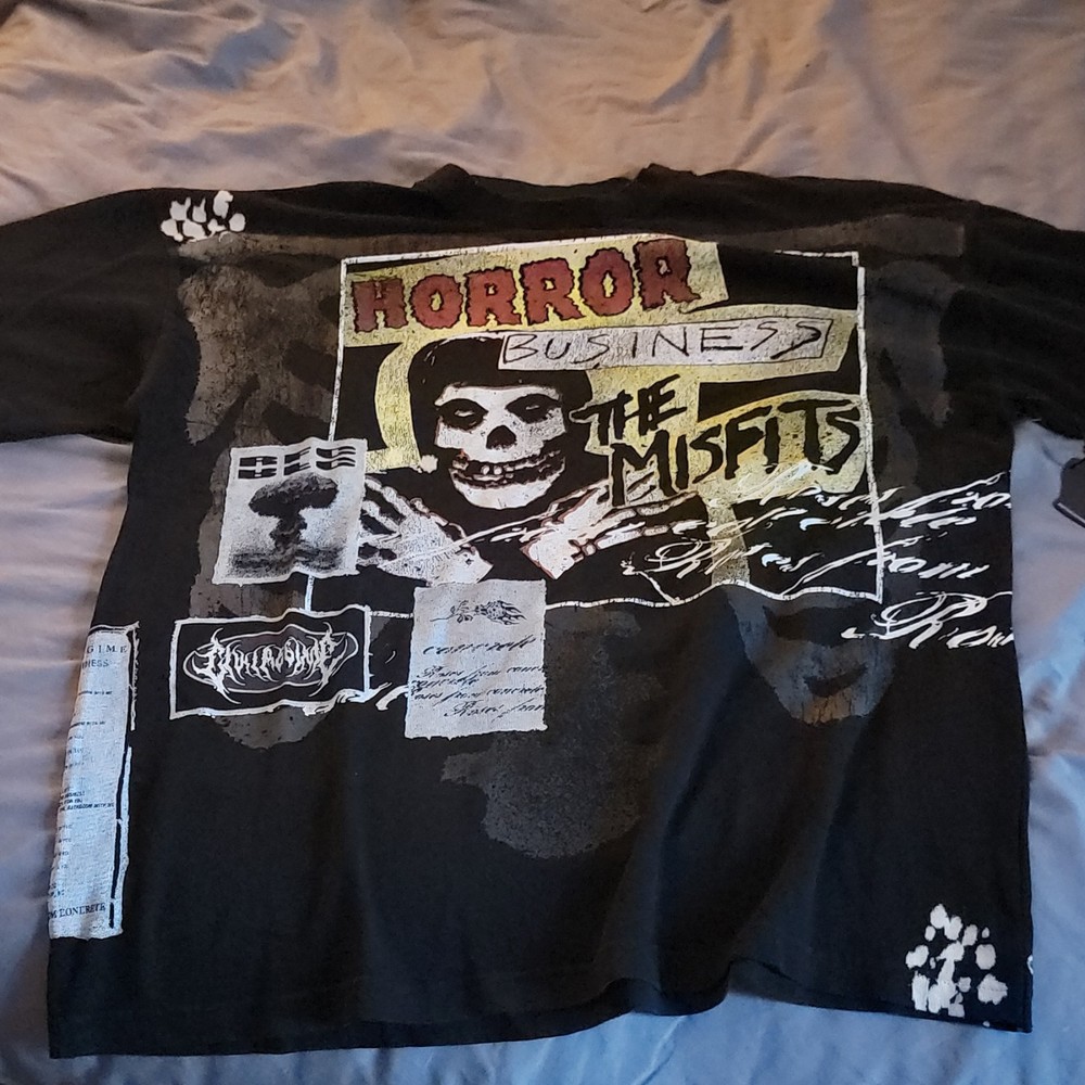 Civil Regime Misfits Horror Business Graphic Men's Black T-Shirt L Oversized