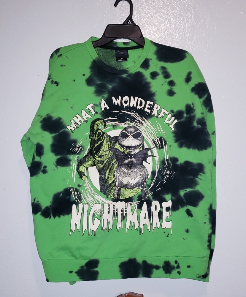 Womens Disney NIGHTMARE BEFORE CHRISTMAS Tie Dye Medium Sweatshirt