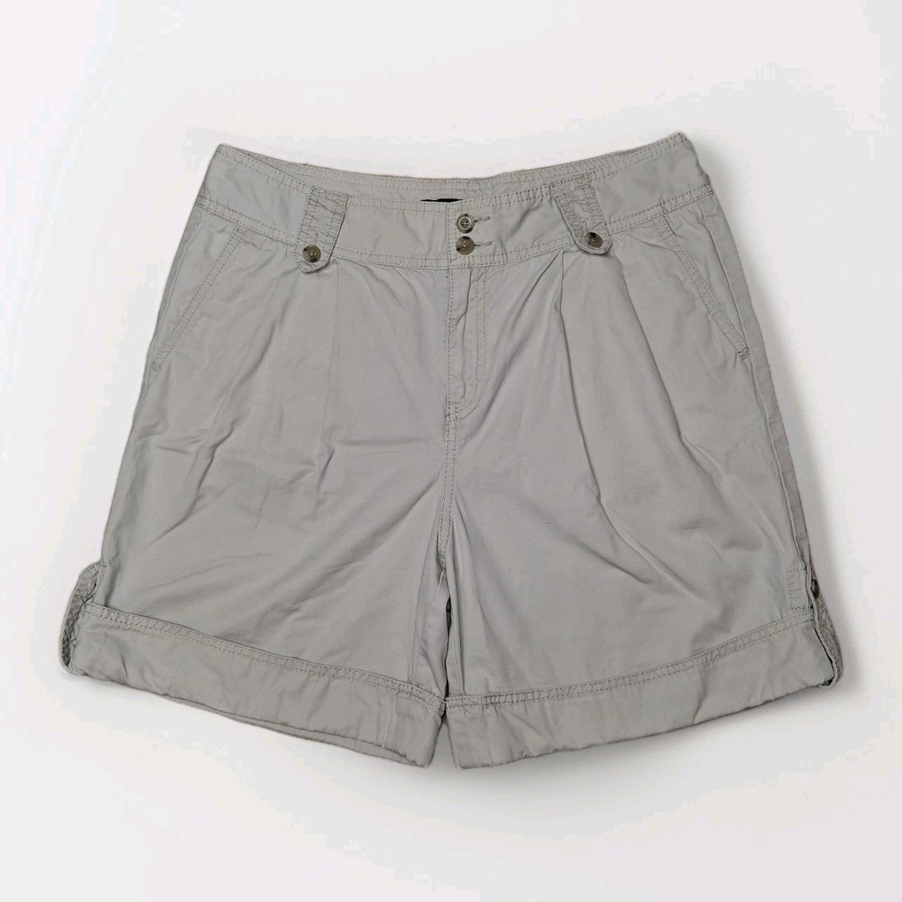 Vintage Eddie Bauer Shorts Womens Size 10 Khaki High Rise Pleated Safari Hiking