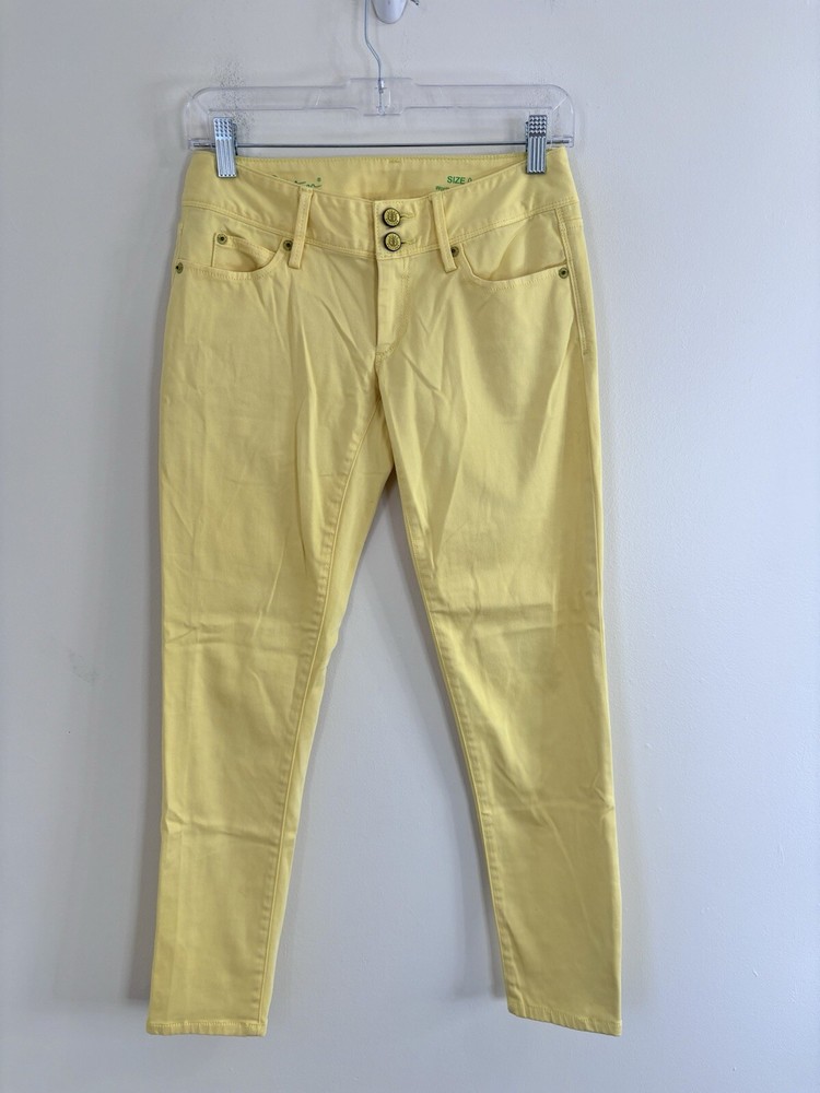 Lilly Pulitzer Jeans Worth Skinny Mini  Women's 0 Yellow Ankle Stretch 28x27