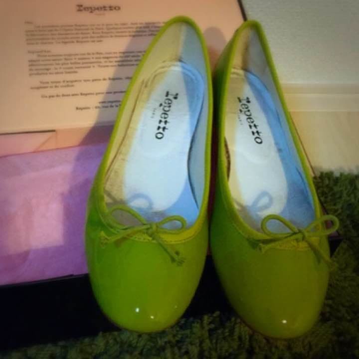 Repetto Cendrillon Ballet Flats Pistachio Green Patent Leather Size 37 US 6.5-7