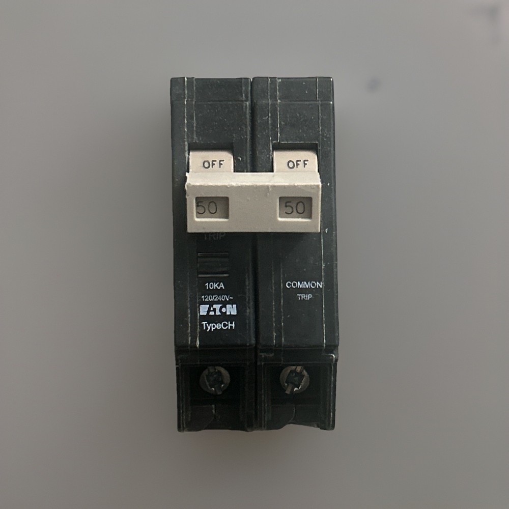 New Eaton Cutler Hammer CHF250 Circuit Breaker 2 pole 50 Amp 10KA 120/240V