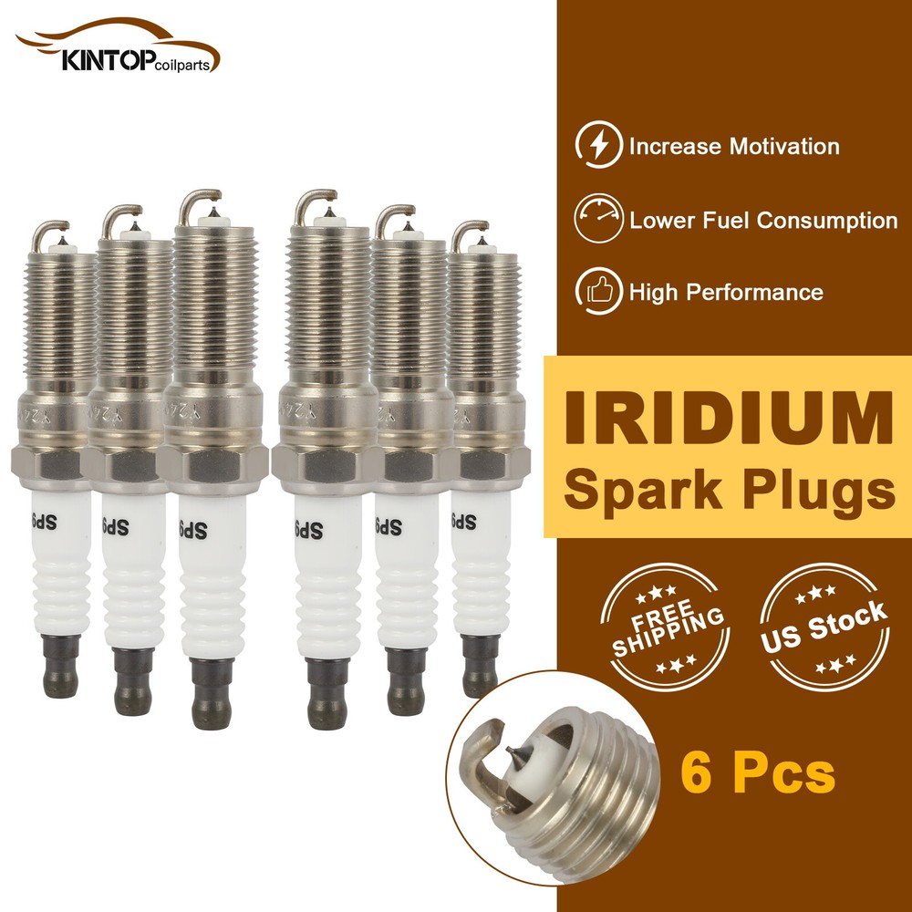 6x Iridium & Platinum Spark Plugs For Lincoln Continental 2.7L 2017-2020