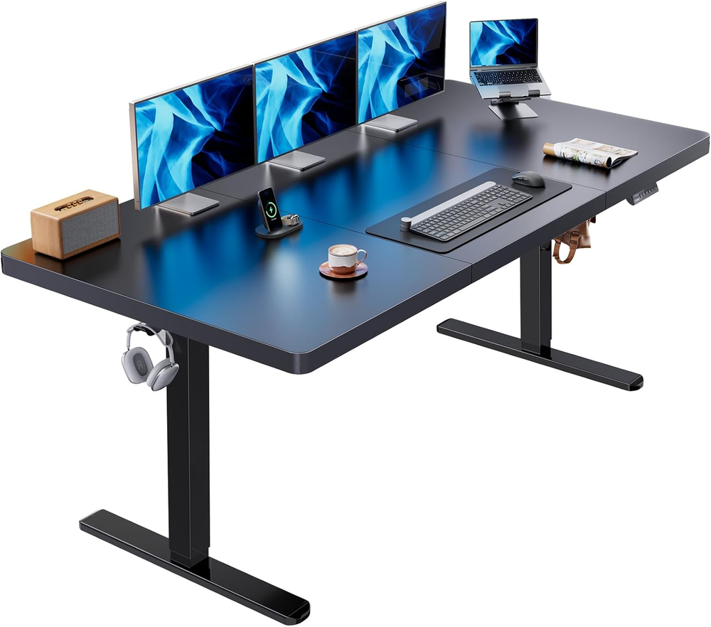 HUANUO Electric Standing Desk, 71 X 35 Inch Large Height Adjustable Table, Power