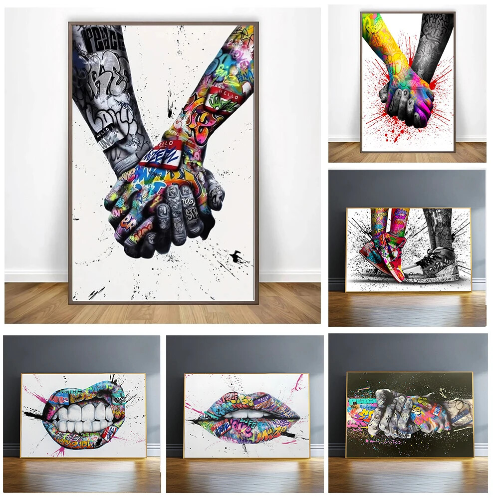 Abstract Graffiti Street Art Canvas Painting Canvas Wall Art Home Decor Prints-image