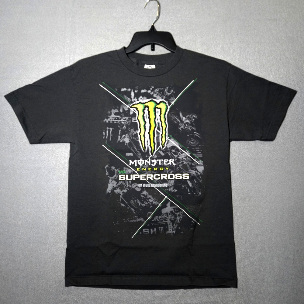 Monster Energy T Shirt Y2K Racing AMA Supercross FIM Promo S-5XL
