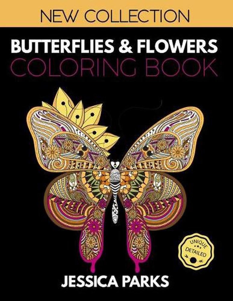 Butterflies and Flowers Coloring Book: Stress Relieving Butterfly And Flower Des