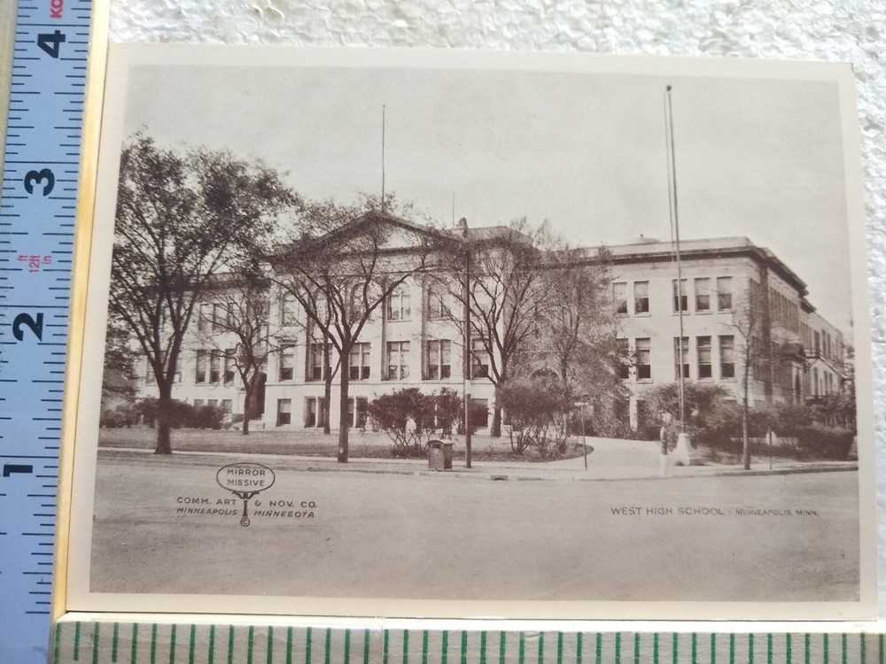 Postcard West High School Minneapolis Minnesota USA