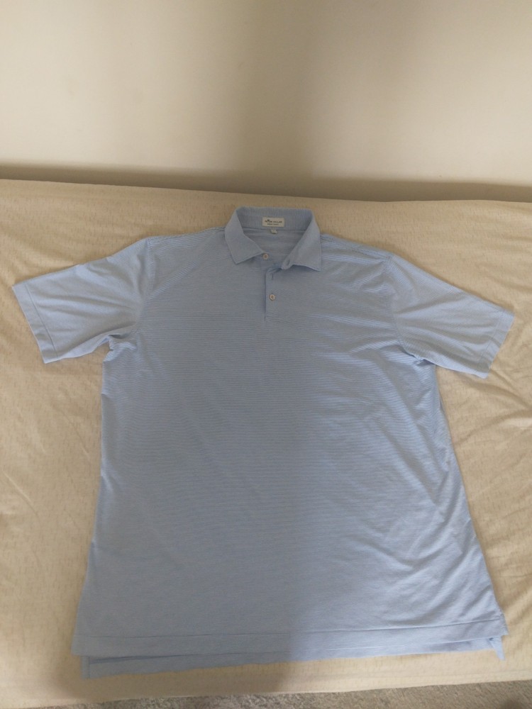 Peter Millar Men's Blue Summer Comfort  Polo Shirt Size XL