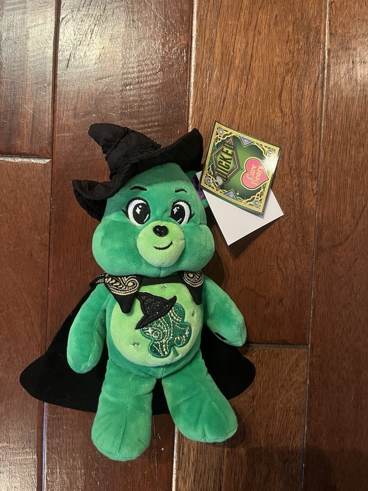 New Care Bears x Wicked - Good Luck Bear as Elphaba 9” Fun Size Plush NWT