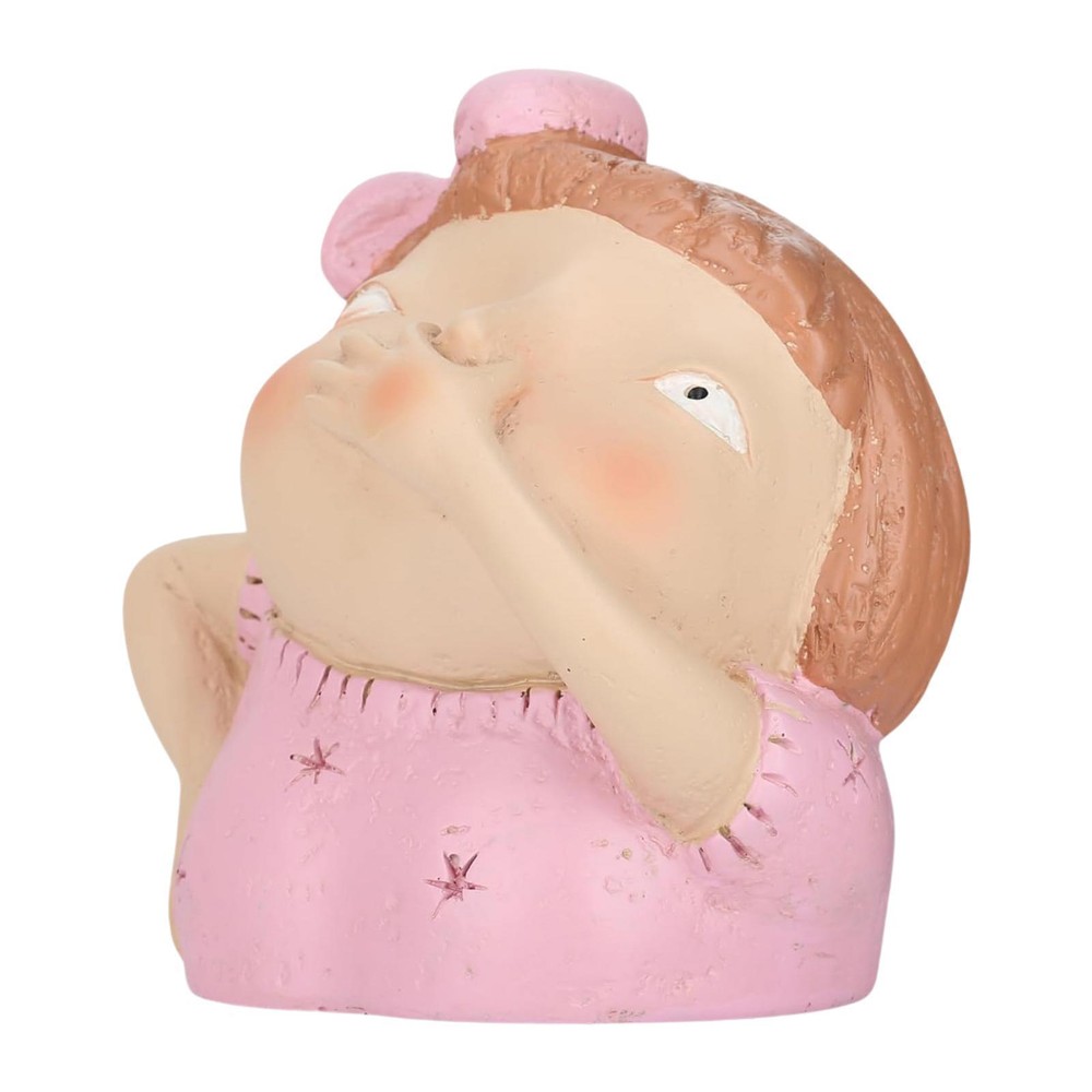 Cute Girl Holding Nose Bathroom Resin Sculpture Toilet Ornament Shelf