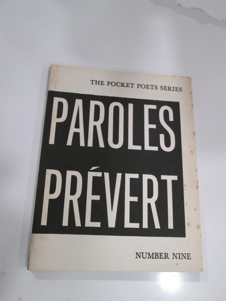 Lawrence Ferlinghetti Jacques Prevert PAROLES Signed by LF! Pocket Poets 9 1966