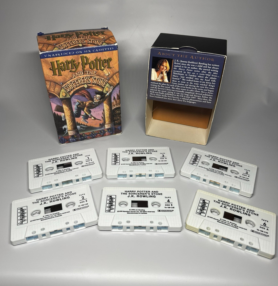 Harry Potter Sorcerer's Stone J.K. Rowling Jim Dale Unabridged 6 Cassettes
