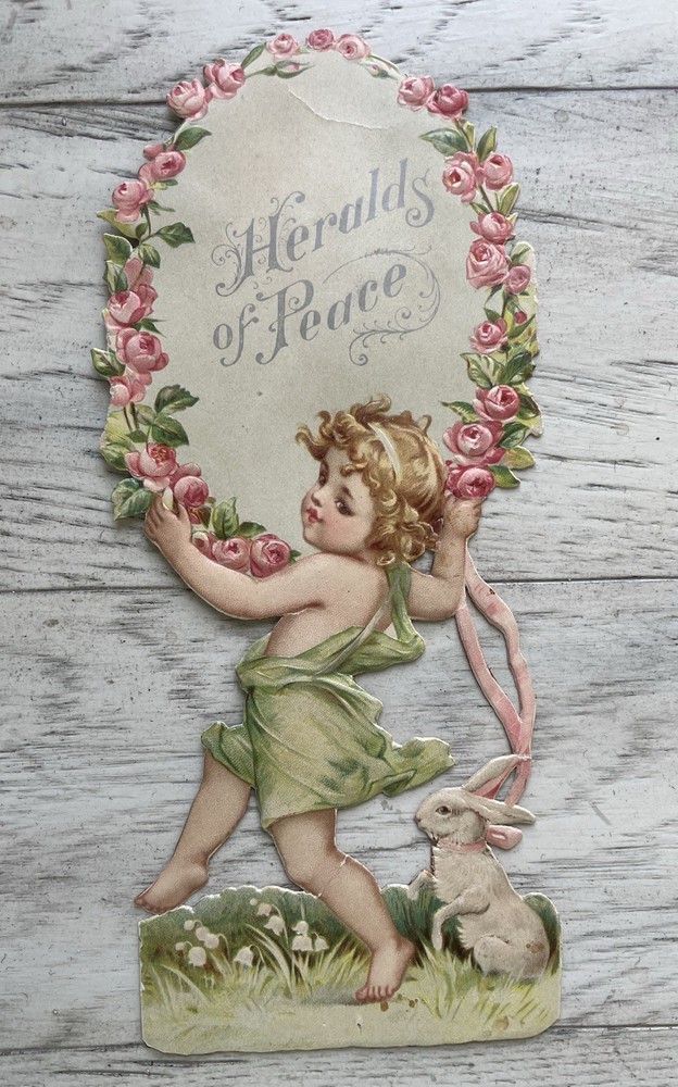 Antique Victorian Die Cut Easter Scrap